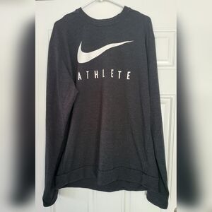 Nike 807747-010 Dri-Fit Long Sleeve Crew Fleece Sweatshirt Men's XL Training Top